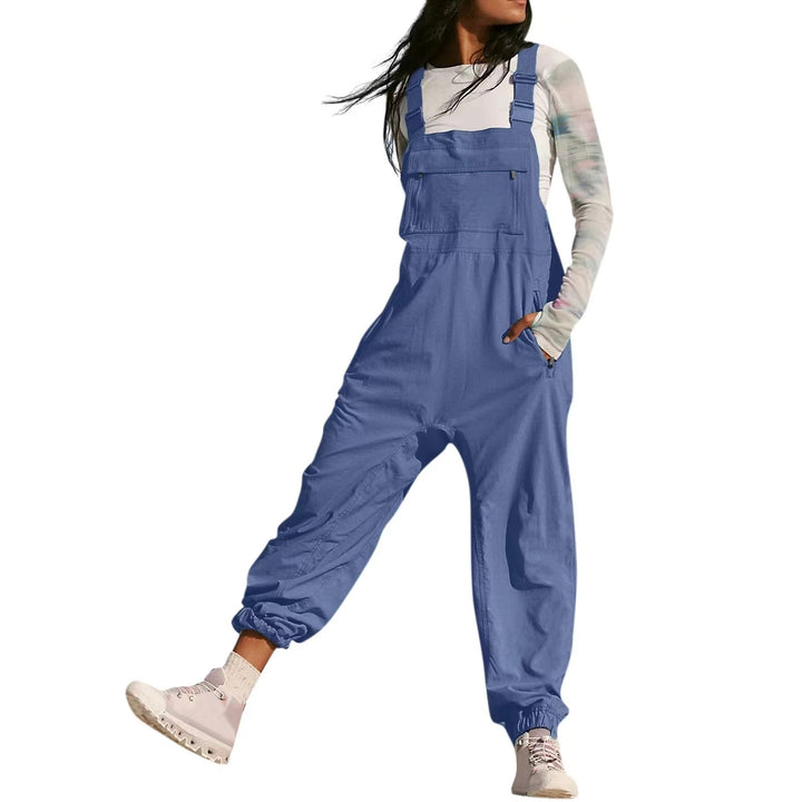 Dame Casual Jumpsuit med praktiske lommer og elastisk kant Skovae