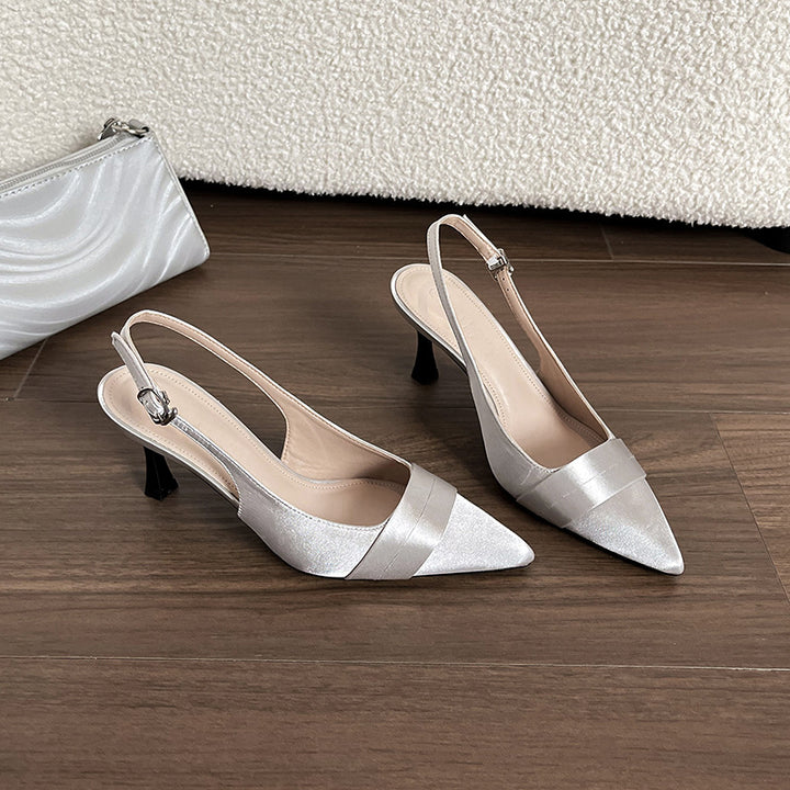 Dame Elegant spidse slingback-hæle Stilla