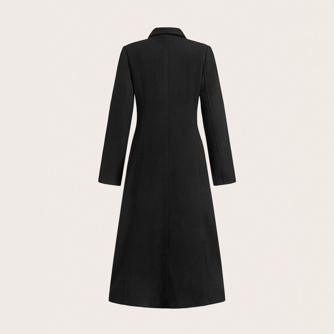 Kvinders elegante, skræddersyede gåka coat med dobbelt knaplukning og stilfulde revers Stilla