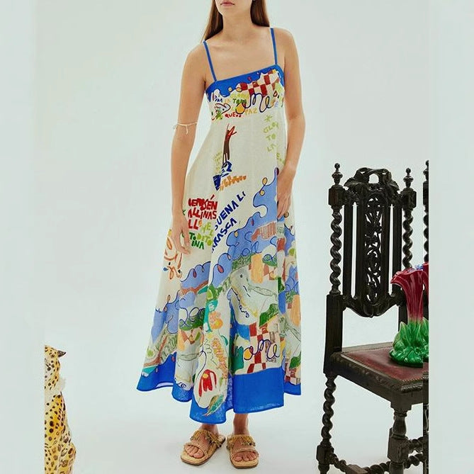Kvinder Boho-inspireret Sommer Maxi Kjole Stilla