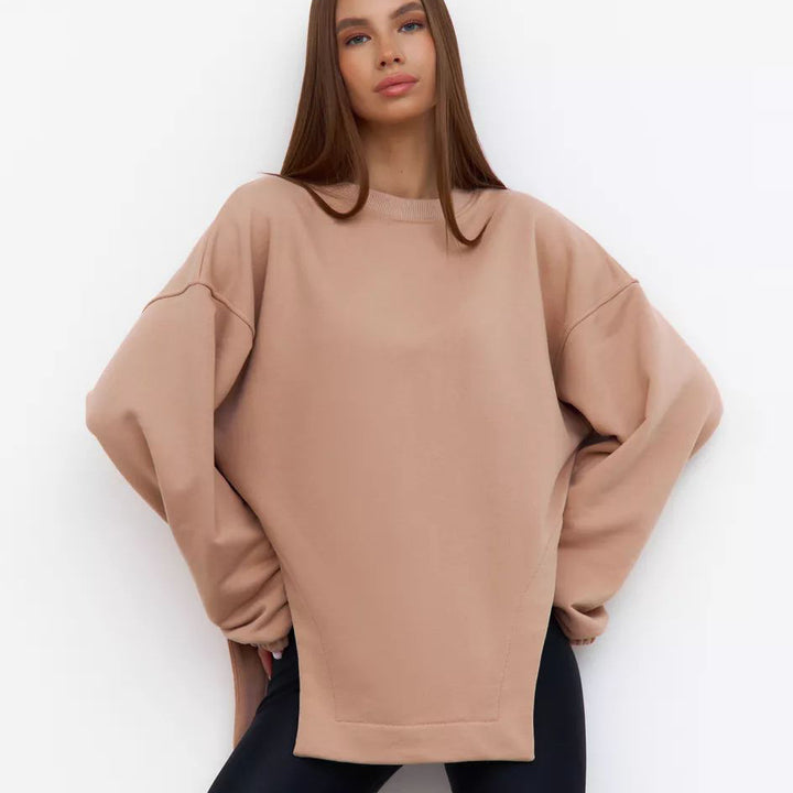 Dame Oversized Sweatshirt med unik skulderdetalje og afslappet pasform Stilla