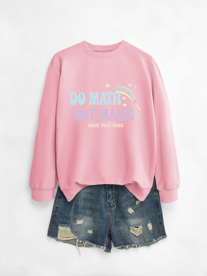 Dame casual sweatshirt med inspirerende matematikmotiv Stilla