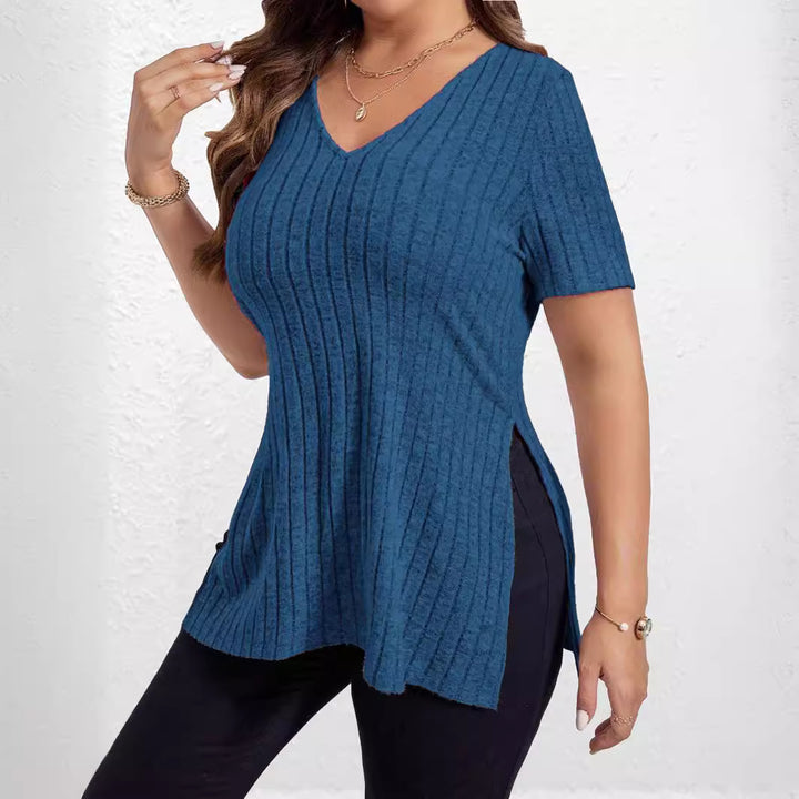 Dame Relaxed Fit Rib Tunika Top Stilla