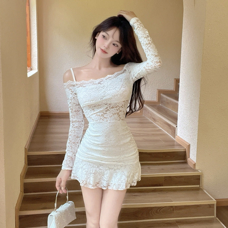 Stilla | Forførende Blonde Off-Shoulder Bodycon Kjole