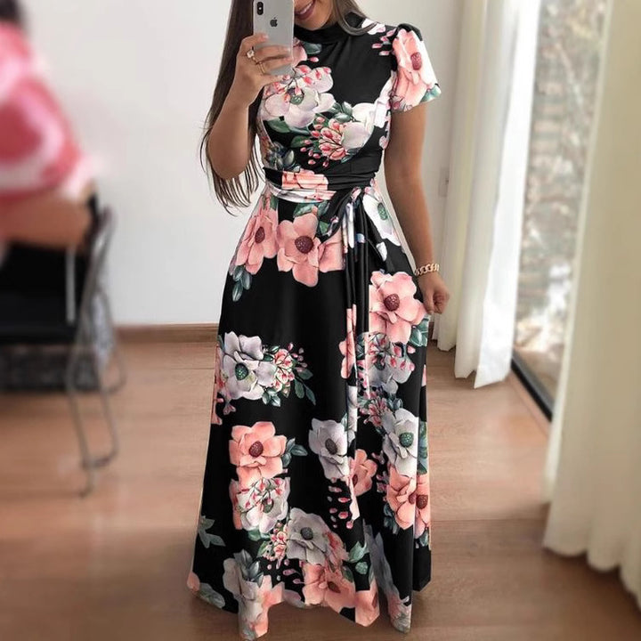 Dame maxikjole med blomsterdesign Stilla