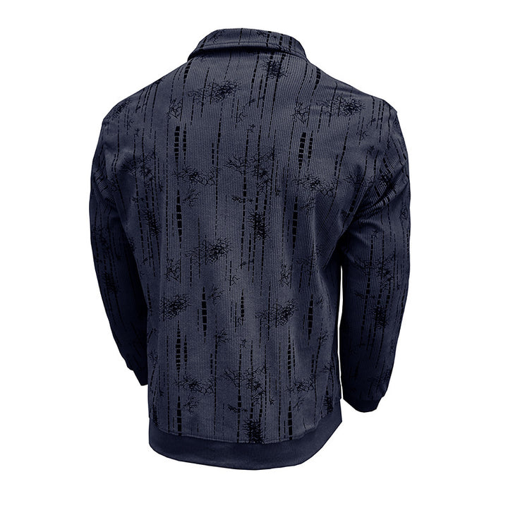 Herre sweatshirt med moderne krave og unik struktur Stilla