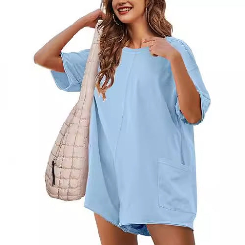 Dame fritids-T-shirt og shorts sæt Stilla