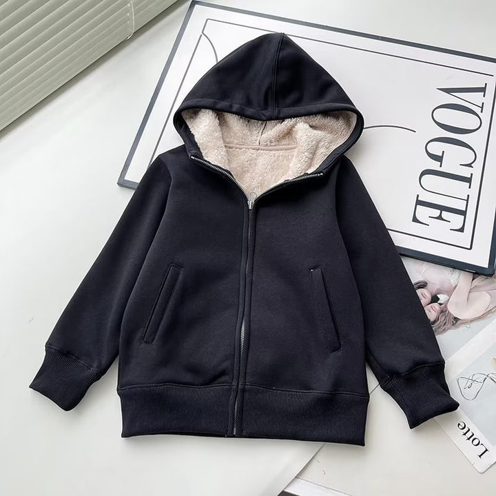 Kvinders hyggelige og varme hoodie jakke med fleeceforing Stilla