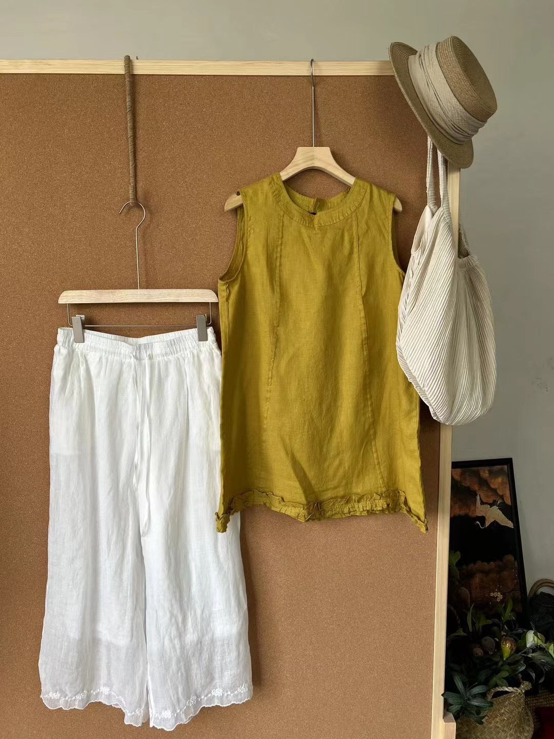 Femme Relaxed Fit Linned To-delt Sæt Stilla