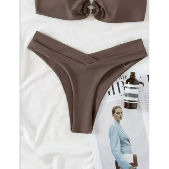 Damebikini med høj talje og elegant design Stilla