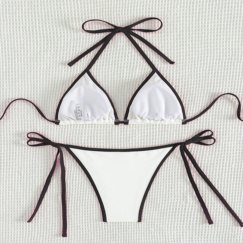 Dame triangel-bikini med justerbare bånd Skovae
