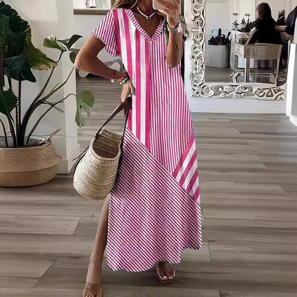 Dame stribet Maxi-kjole Stilla