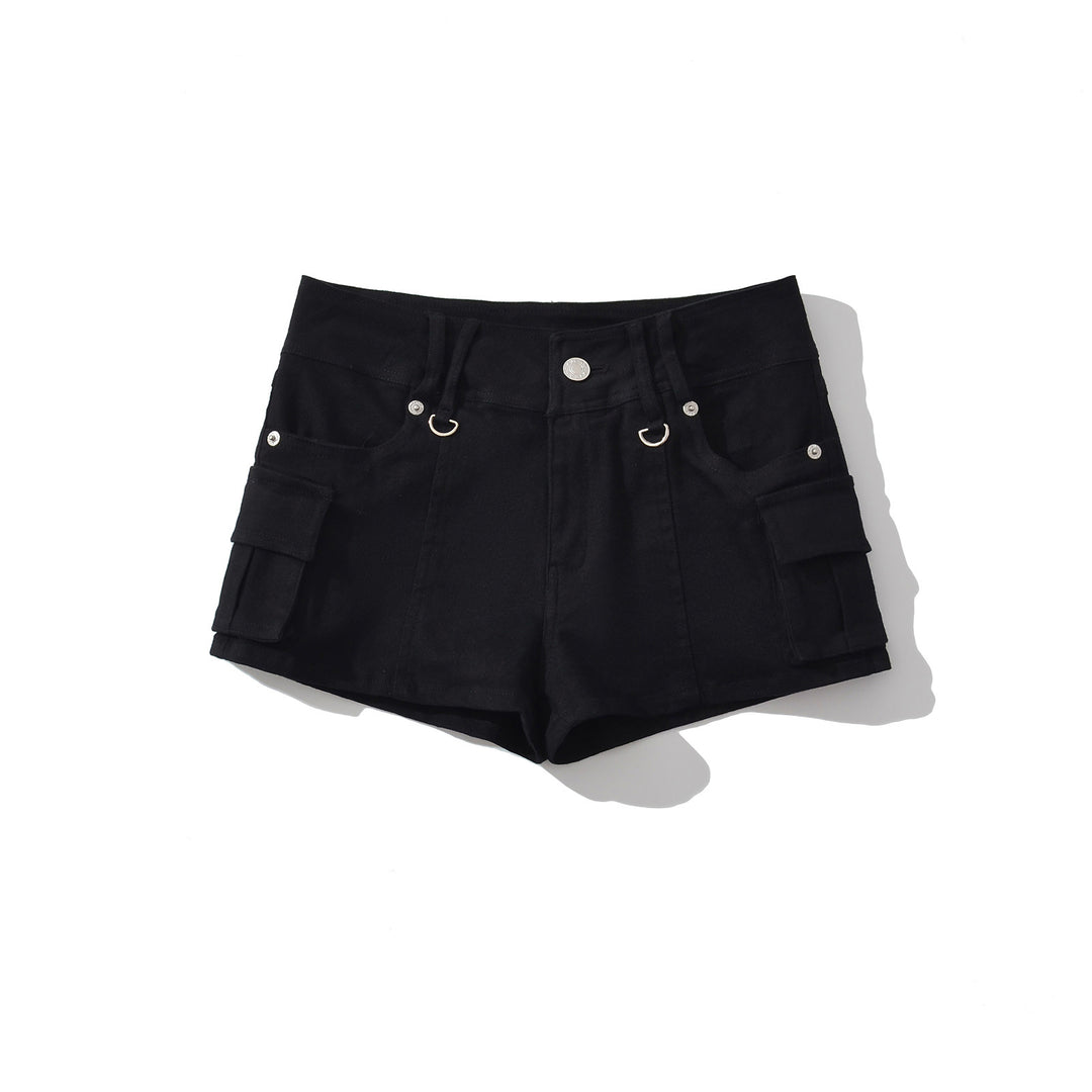 Dame Cargo-shorts med praktiske lommer og elastisk talje Stilla