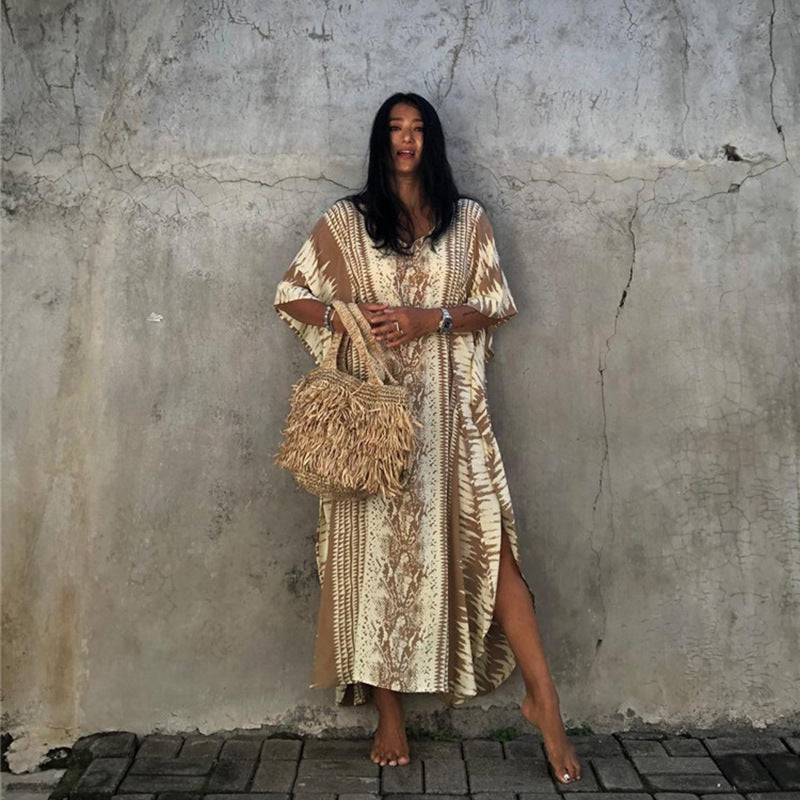 Kvinder Casual Bohemian Kaftan Kjole Stilla