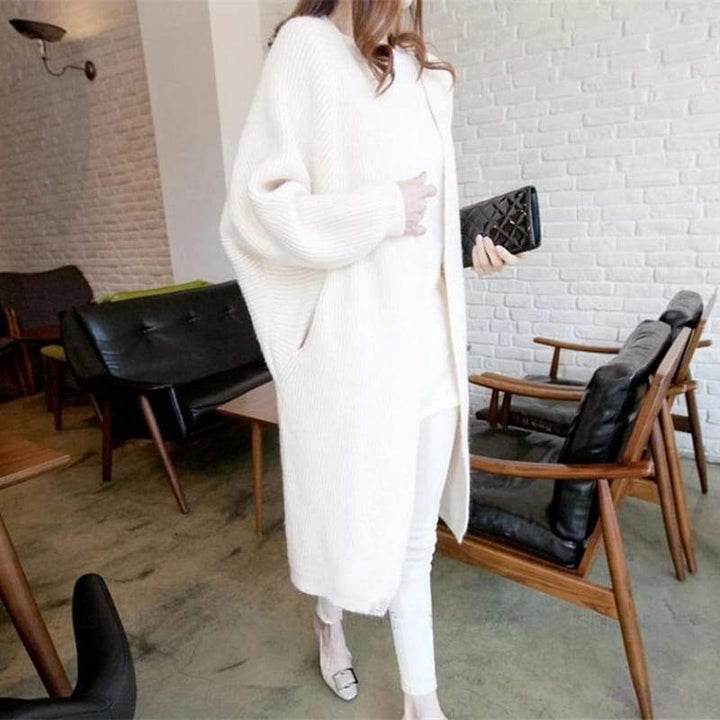 Femme Åben-Front Langstrik-Cardigan Stilla
