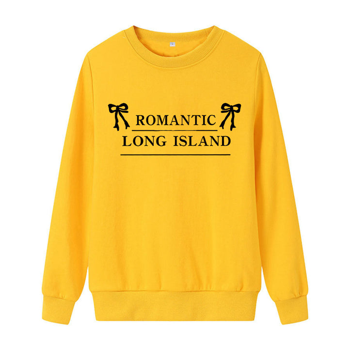 Kvinder casual sweatshirt med romantisk lettering Skovae