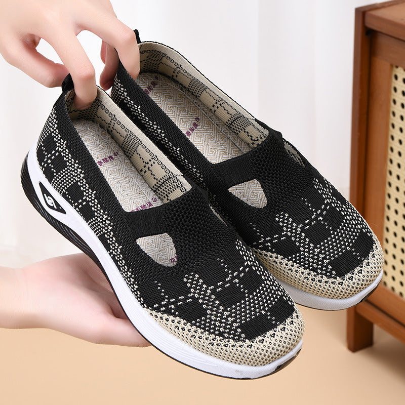 Femme Flexible Slip-On Mesh Gå Sko Stilla