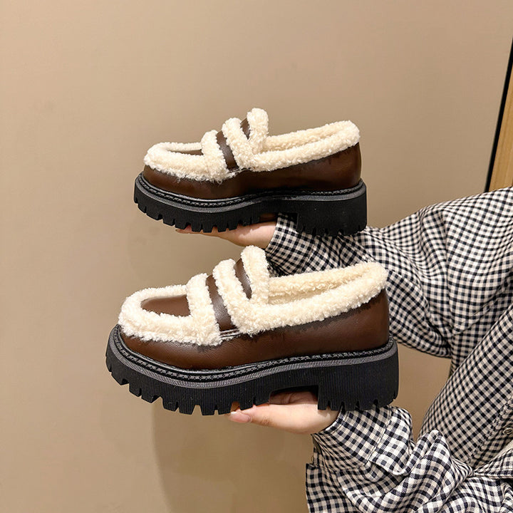 Dame Behagelige Lammeskinds-Slippers med robuste Syntetiske Såler Stilla