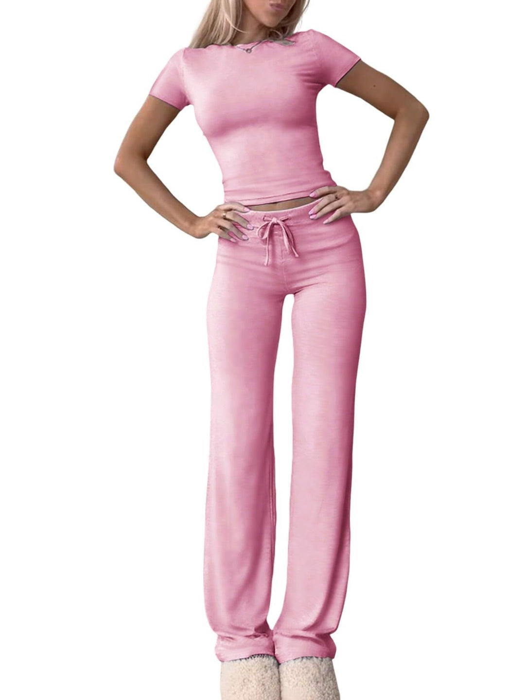 Stilla | Sporty-Set Casual Top Lange Bukser Sæt