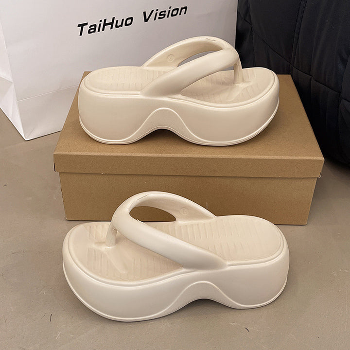 Dame platform flip-flops med ergonomisk fodbedesign Stilla