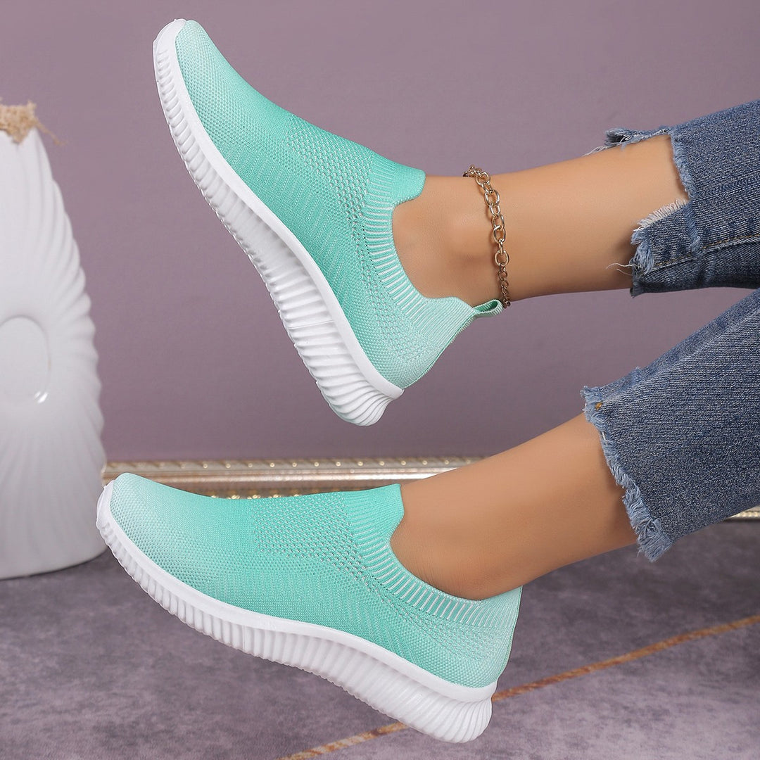 Dame Åndbare Slip-On Sneakers med elastisk Mesh-Overdel og innovativ Dæmpning Stilla
