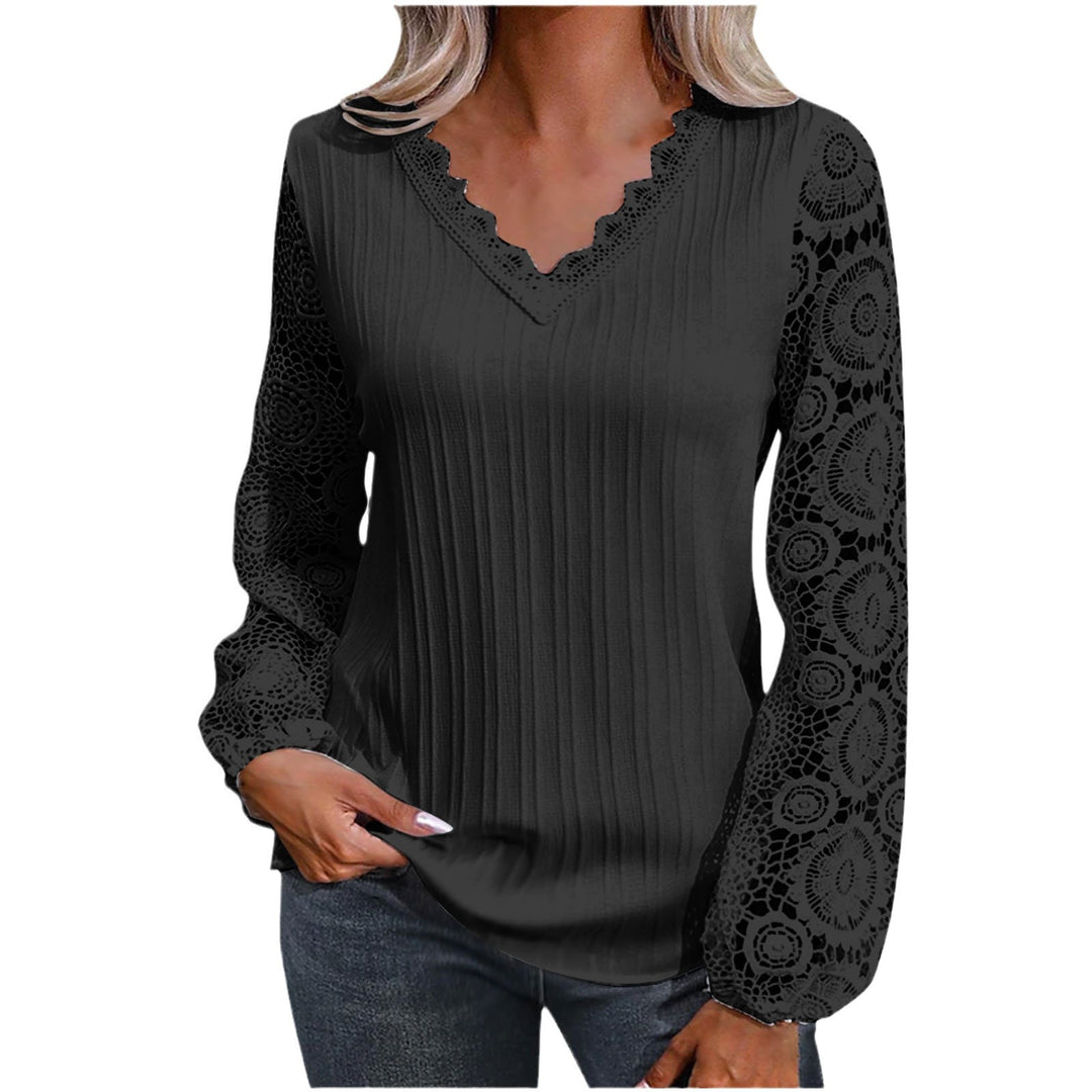 Dame trendy Bluse med spidser Stilla