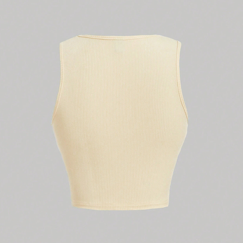 Kvindernes cropped top med flæse detaljer og moderne design Stilla