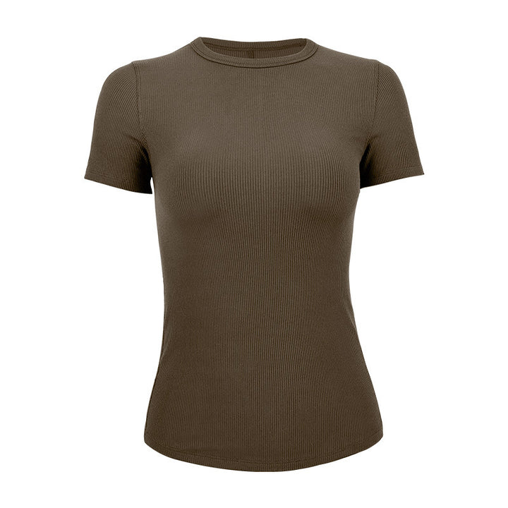 Dame kortærmet T-shirt med struktureret design Stilla