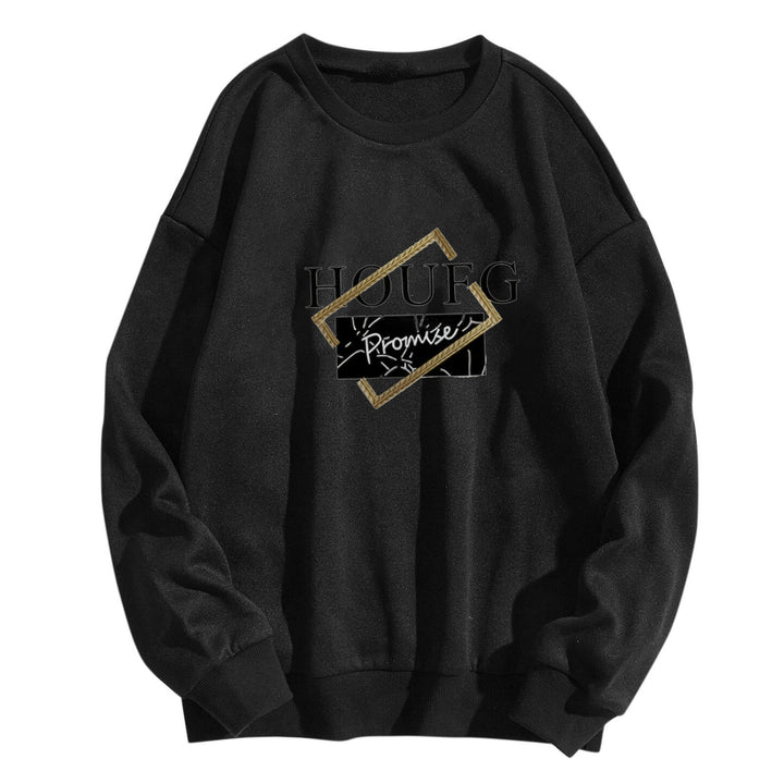 Kvinders afslappede sweatshirt med moderne grafisk tryk Skovae