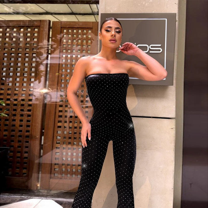 Dame strapless paillet bred jumpsuit Stilla