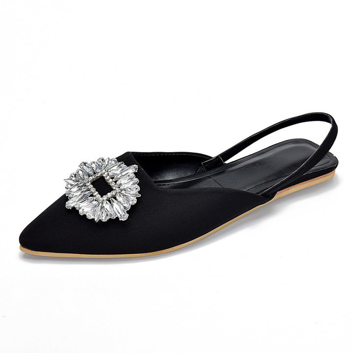 Dame Elegant Slingback-Ballerinaer med glitrende smykkedetalje Stilla