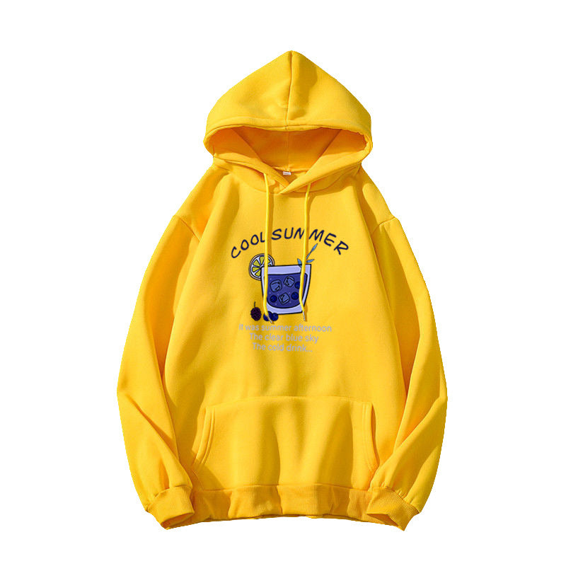 Kvinders hoodie med muntert sommermotiv Skovae