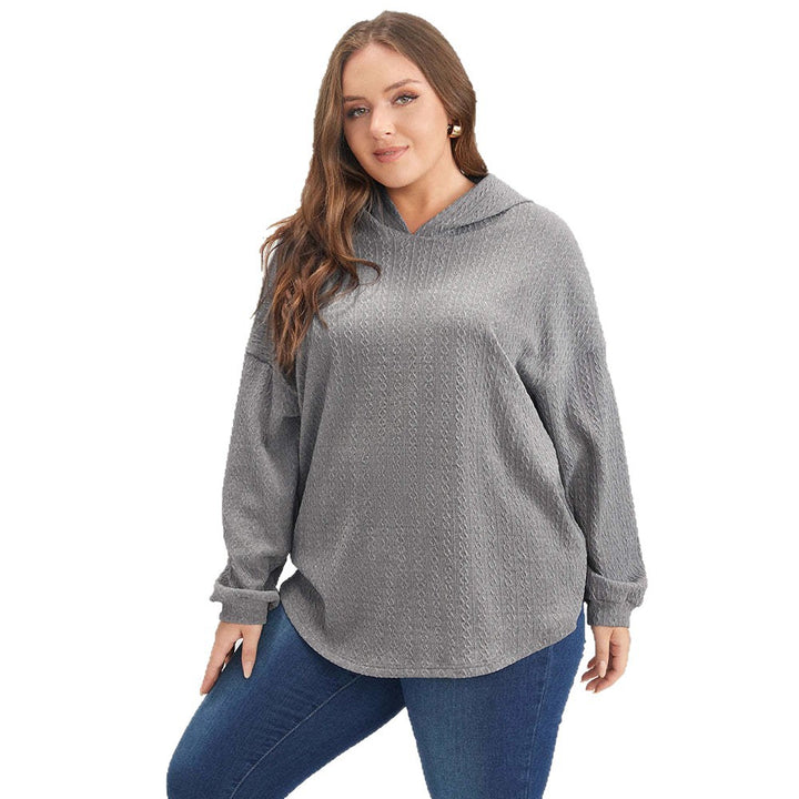 Kvinders casual hoodie med tekstureret design Stilla