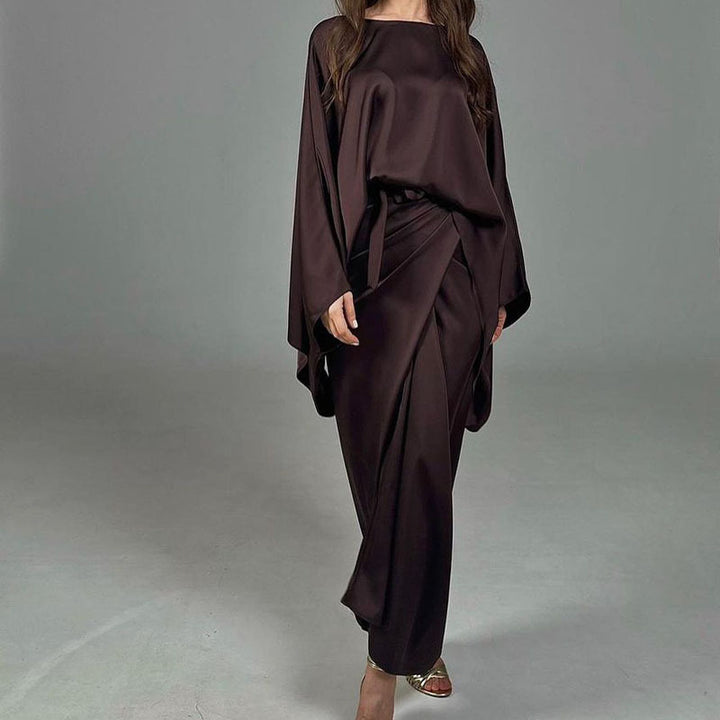 Dame Satin Bred-Bukser Overall Sæt Stilla