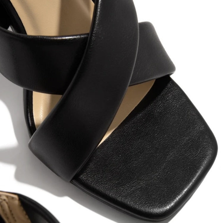 Dame Elegante Rem-sandaletter med høj hæl og flettet design Stilla
