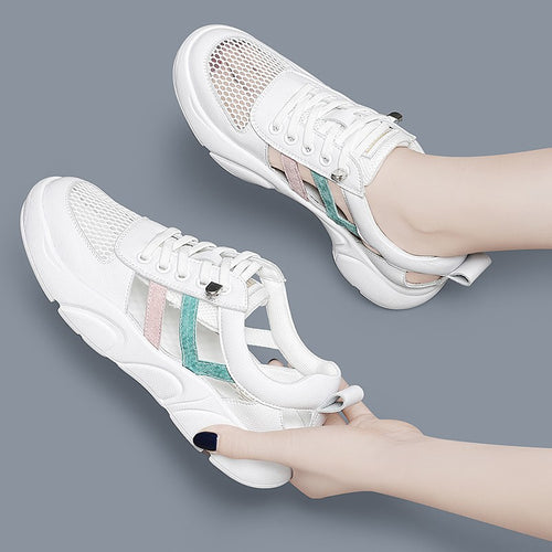 Dame åndbare sneakers med mesh-overdel og fleksibel sål Stilla