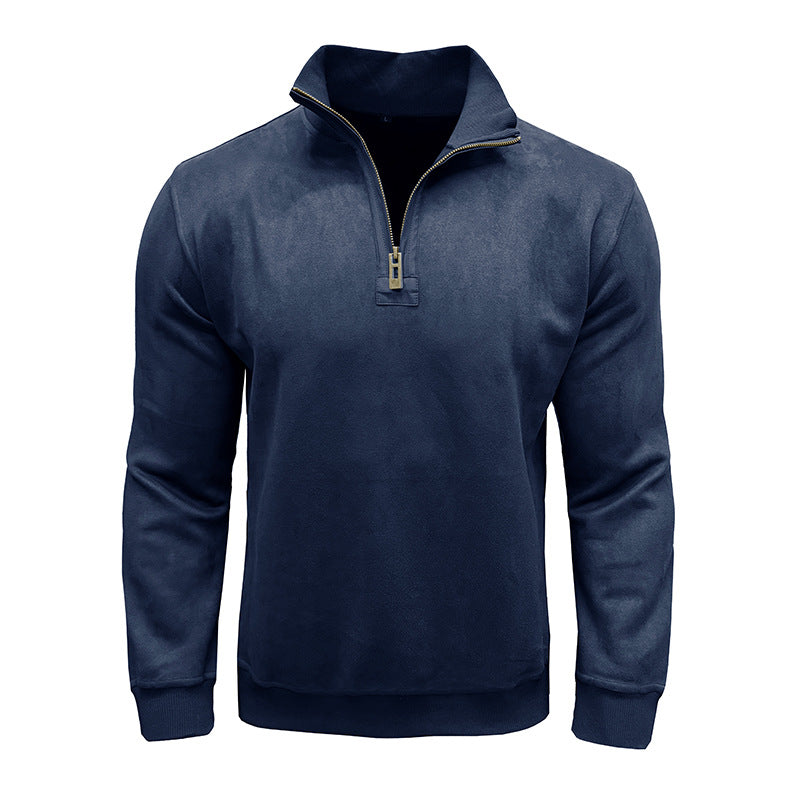 Herren Stepp-Genser med Halvlynlås Stilla
