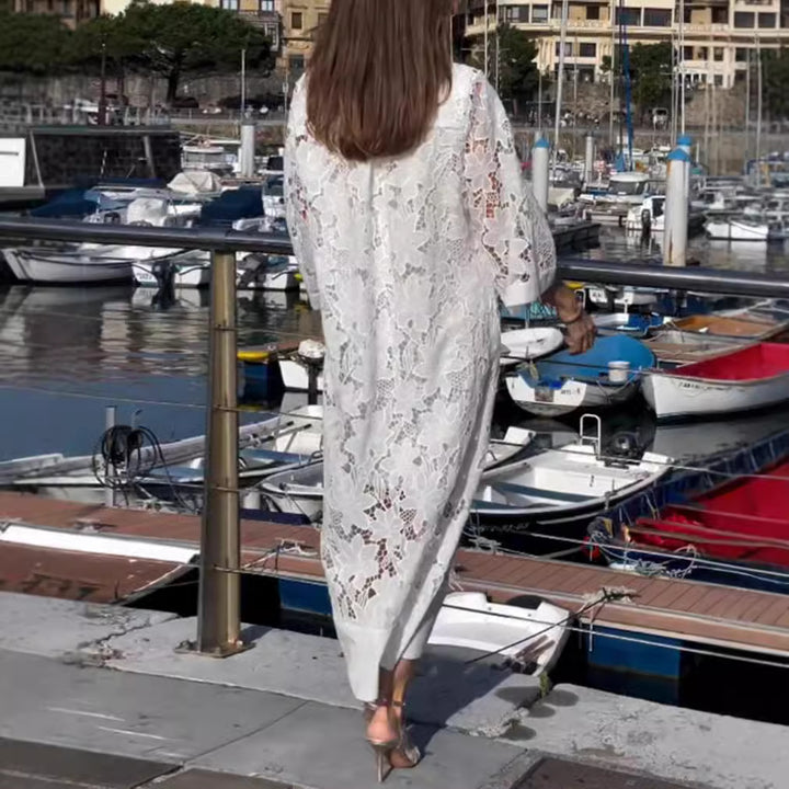 Dame Elegant Spids-Kaftan Kjole Stilla