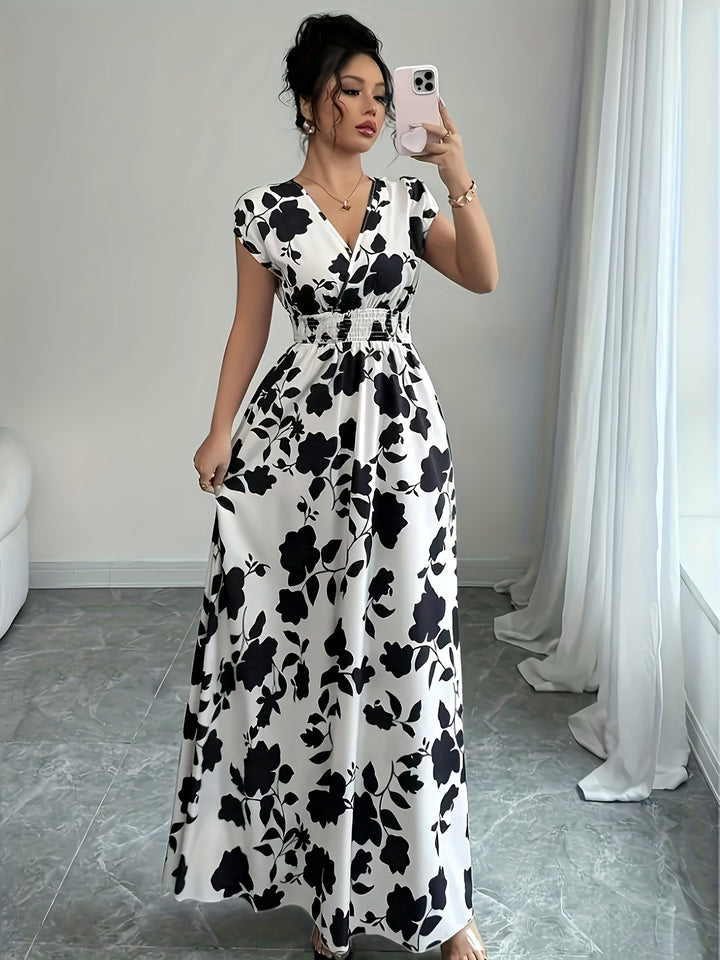 Dame Floral Maxi Kjole Stilla