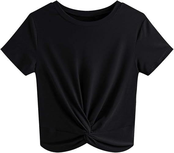 Dame kortærmet T-shirt med knude Stilla