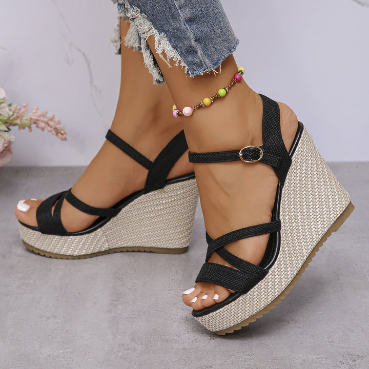 Dame Wedge-sandaler med justerbar rem og skridsikker sål Stilla