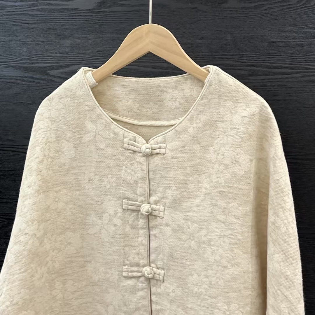 Damer Relaxed Fit Knappeliste Cardigan med dekorative lukninger Stilla