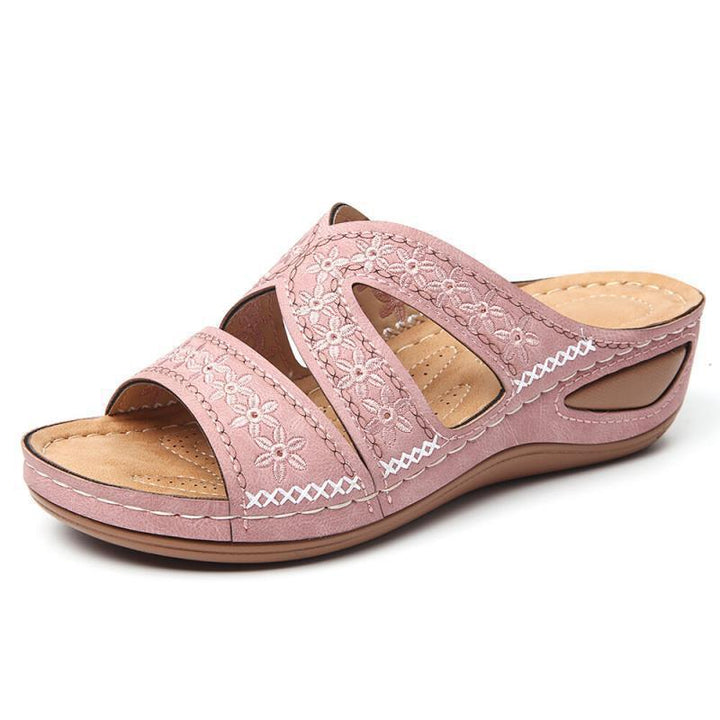 Dame Komfortable Sandaler med fashionable Blomsterdesign og ergonomisk Såler Stilla