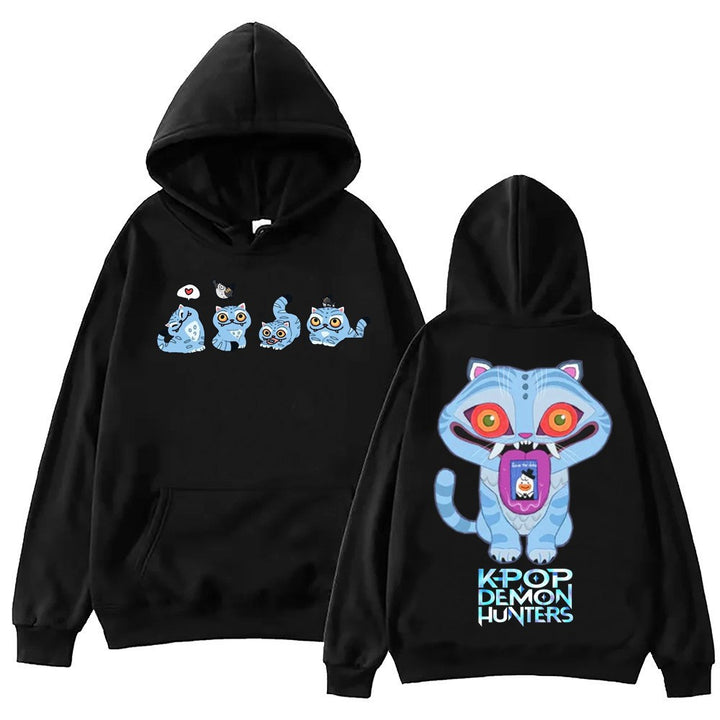 Kvinder hoodie med kunstnerisk dyremotiv og behagelig pasform Skovae