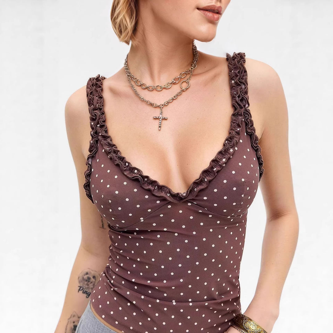 Dame Rynke-top i elastisk materiale Skovae