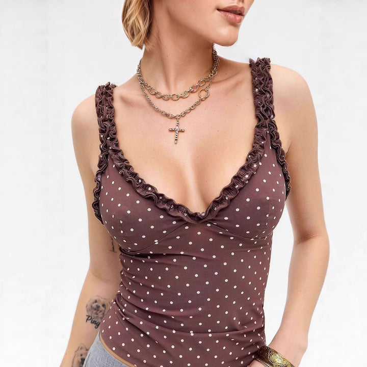 Dame Rynke-top i elastisk materiale Skovae