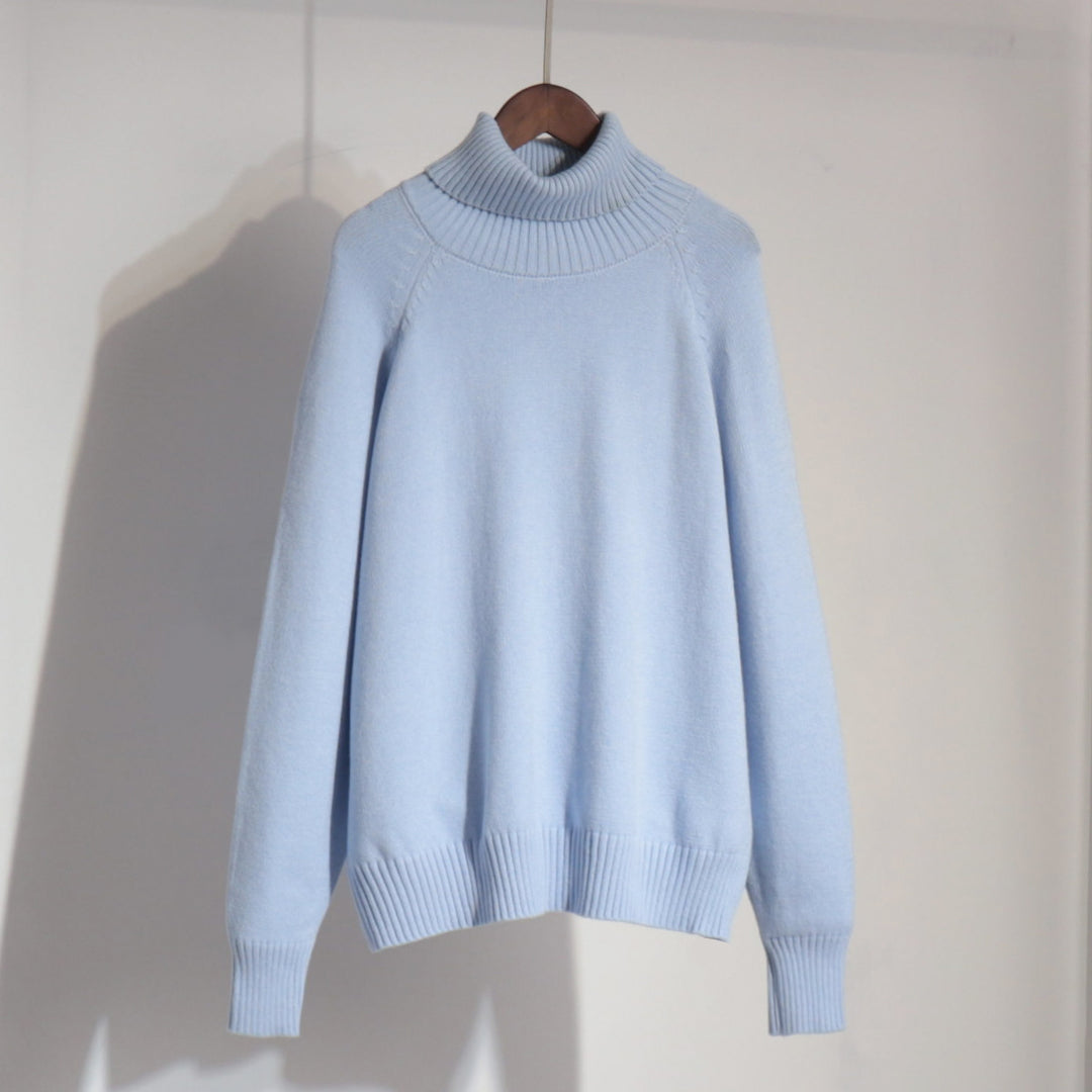 Kvinders strikket sweater med høj krave og afslappet pasform Stilla