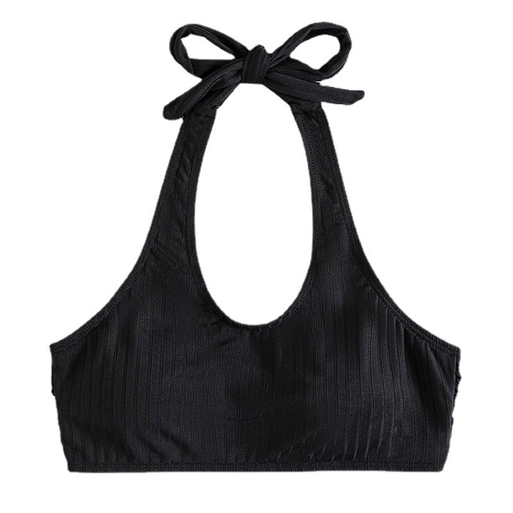 Damer Sporty Crop-Top med ribbet struktur Skovae