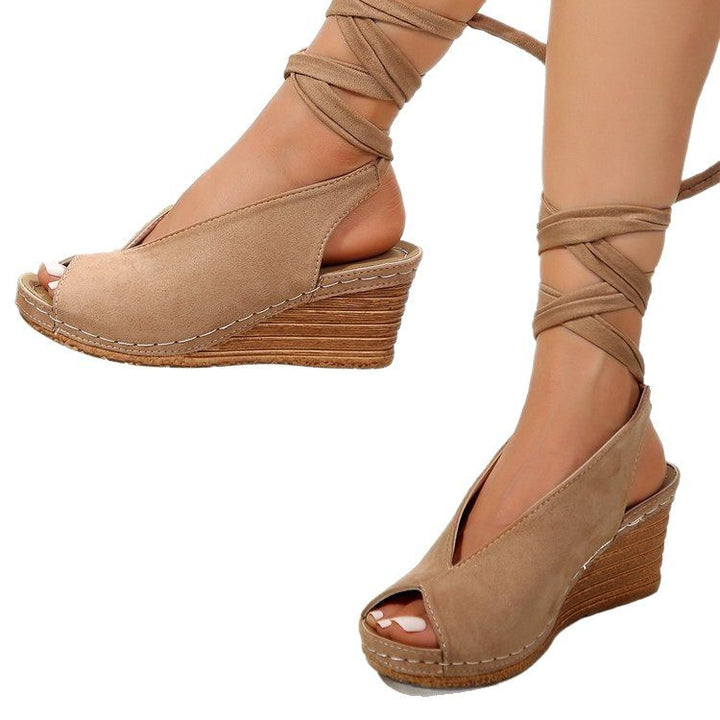 Dame Wedge-Sandaletter med elegant rembinding og blødt fodbede Stilla
