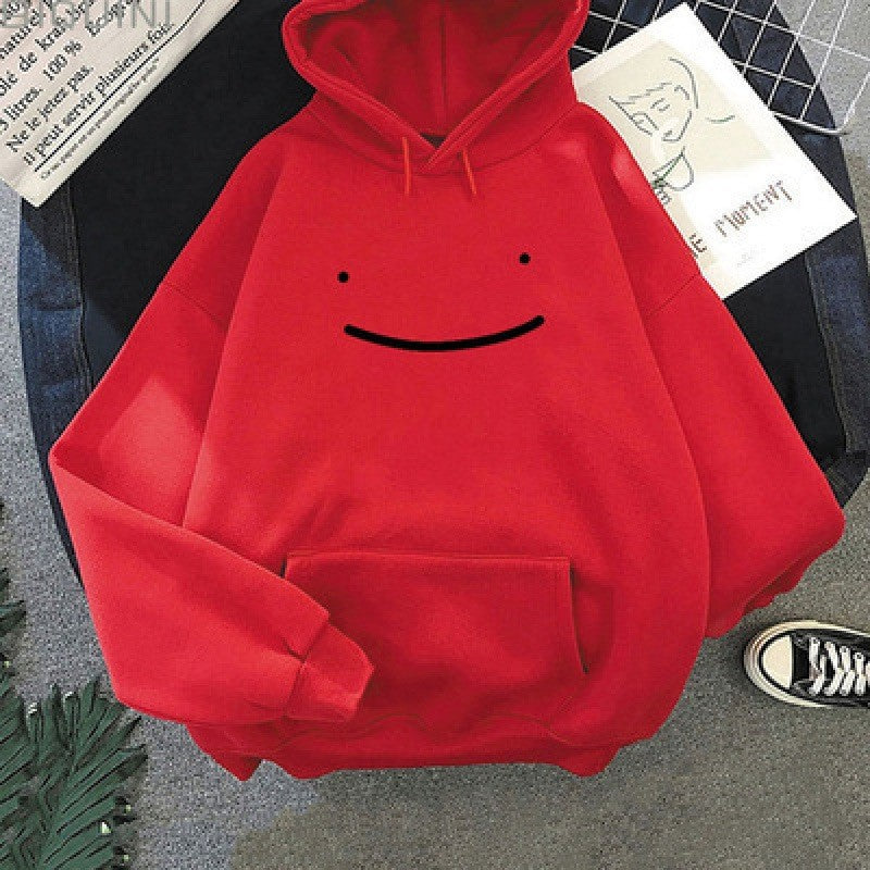 Kvinders hoodie med sjovt ansigt motiv Skovae